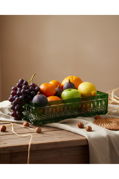 AKDEN STORE Liva Series Cutout Decor Baton Bowl 25X15