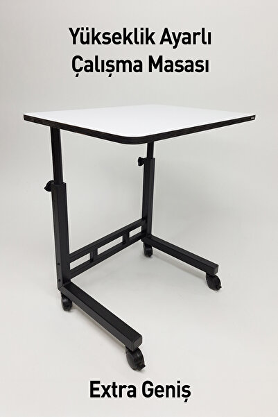 Forada Home & Style Yükseklik Ayarlı MDF Laptop Ders Çalışma Masası (50x70 cm...