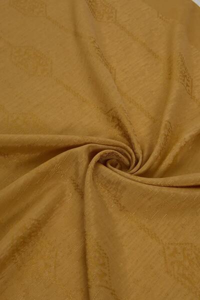 Valentino Orlandi Siena, Jacquard Cocoon Shawl - Motif Pattern - 11 - Gold