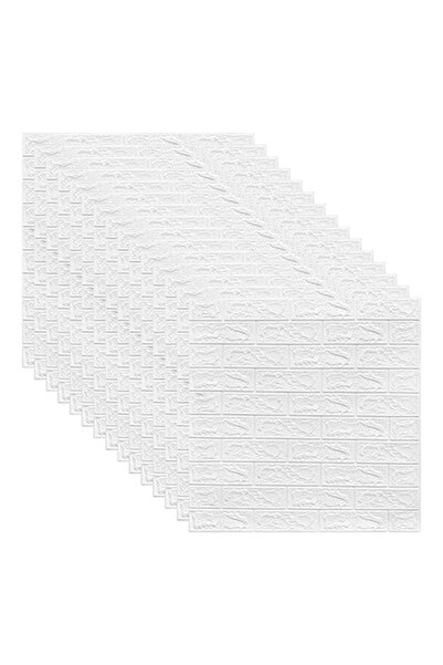 selling depot Set 15x Tapet autoadeziv 3D din spumă, model cărămidă, alb, 70x...