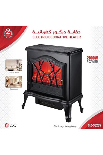 DLC 2000W Electric Decorative Heater, Black | DLC-36265