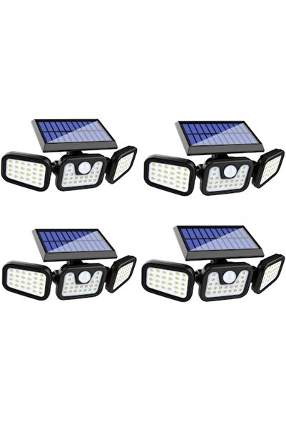 selling depot Set de 4 lumini solare LED pentru exterior, 3 capete reglabile,...