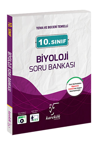 Karekök Yayınları 2025-2026 Müfredat Yeni Baskı 10.Sınıf Biyoloji Soru Bankası