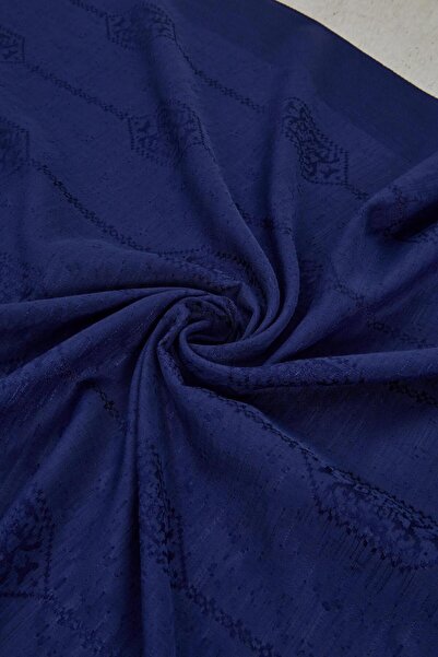 Valentino Orlandi Siena, Jacquard Cocoon Shawl - Motif Pattern - 02 - Midnigh...