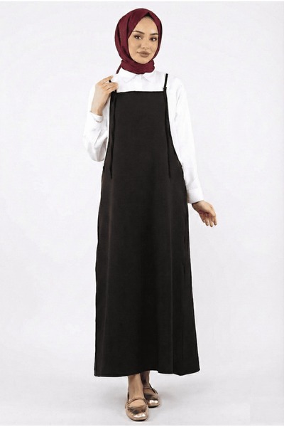 unika boutique Υφαντό φόρεμα με τιράντες και διακοσμητικά στοιχεία (τύπου) τζιλέ