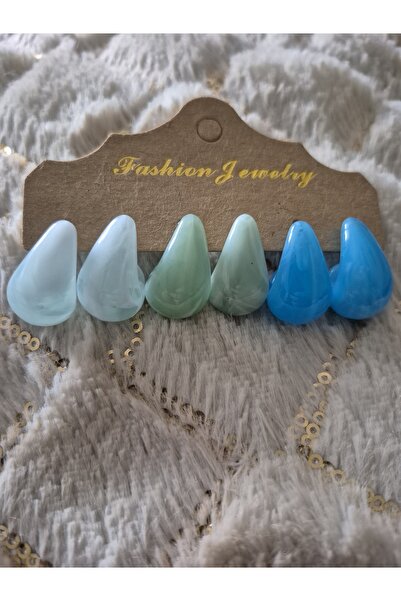 Luminosa Drop Acrylic 3 Pairs Earrings 355Lu&