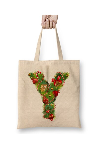 Toyaso حقيبة تسوق خاصة للعام الجديد بحرف Y من Happy New Year حقيبة تسوق بمقبض...