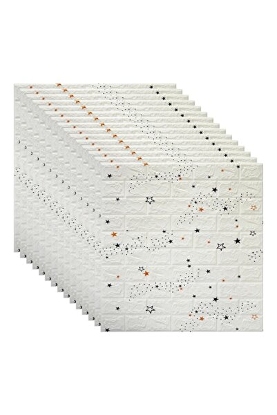 selling depot Set de 15 plăci de tapet 3D autoadezive din spumă, model stea, ...