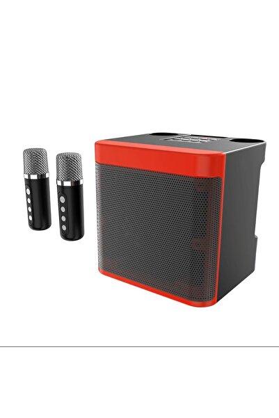 Generic Karaoke Machine Portable Bluetooth Speaker with 2 Wireless Microphones and LED PA System