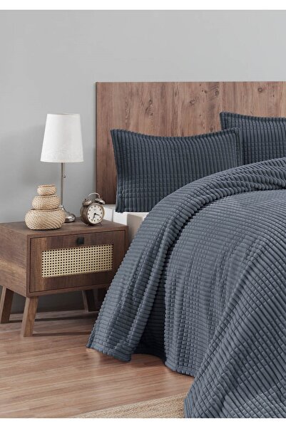 Bella Home Modern Line 3 Piece Double Blanket Set - 220X240 cm - Original Box - New Colors Ocean