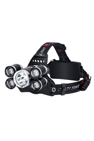 selling depot Lanternă frontală cu 5 LED-uri, 30W, 8000 lumeni, cu ZOOM și ba...