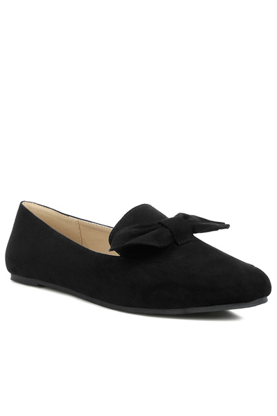 london Rag Women Penny Strap Velvet Loafers in Black