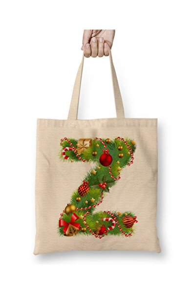 Toyaso Πρωτοχρονιάτικη ειδική υφασμάτινη τσάντα με γράμμα Z Happy New Year Τσ...