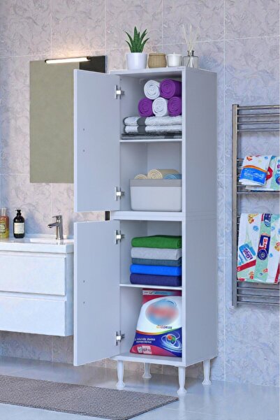 Eliusta Nuve Geniş Depolama Alanlı Dolap 45 cm Banyo/Mutfak Çok Fonksiyonlu 4...