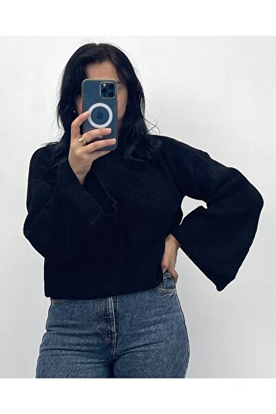 NİSUM MODA Spanish sleeve knit sweater