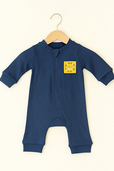 For My Baby Ribbed Jumpsuit with Zipper