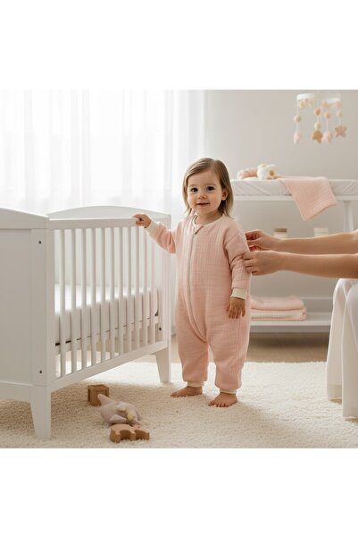 Enhitbaby Uzun Kollu Penye Astarlı 4 Kat Müslin Uyku Tulumu (1.5 TOG)