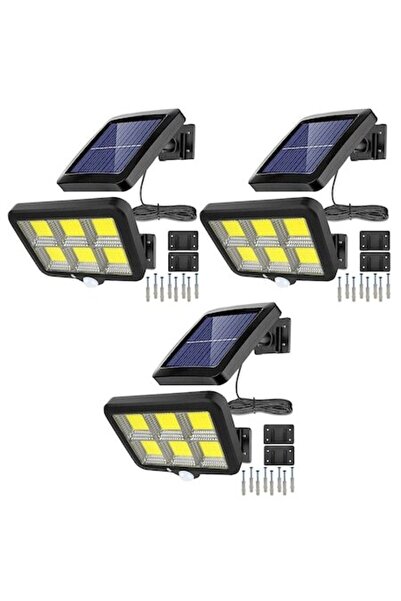K KATHODE Set de 3 lămpi solare COB LED cu senzori de mișcare/amurg/lumină, 3...