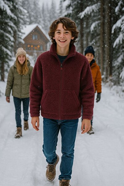 Cloise Lamb Welsoft Zippered Winter Coat for Girls and Boys