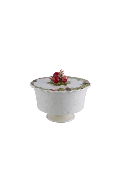 Bordallo Pinheiro - Christmas Garland Kapaklı Sunumluk 25cm