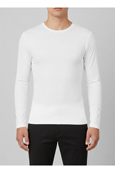 balkonda Men's T-Shirt Crew Neck Long Sleeve Cotton 3-Pack Slim - Tutku Elite