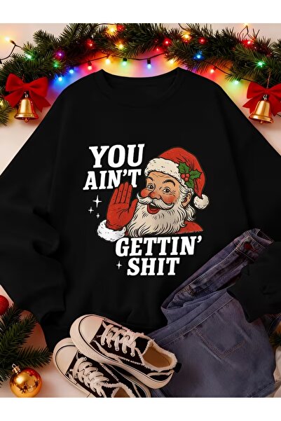 AEMİ Φούτερ Unisex Noal Baba με τύπωμα oversized 100% βαμβακερό με λαιμόκοψη