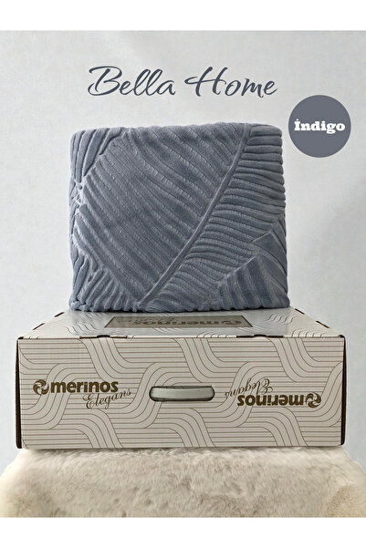 Bella Home بطانية إيليجانس إمبوس فردية - مع العلبة الأصلية - 160×220 سم - ألو...