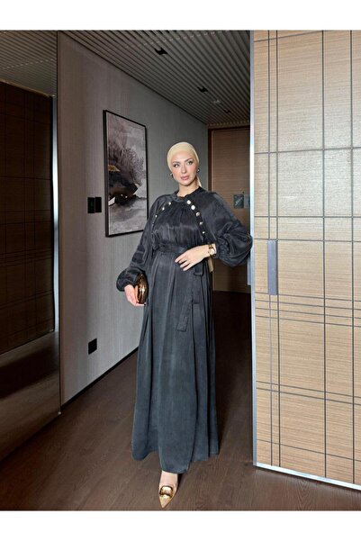 QASHE Button detail dress