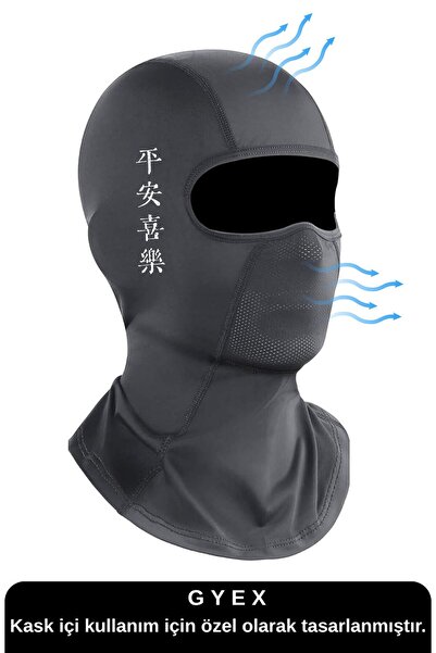 GYES Motorcu Siyah ÇİNCE Maskesi Termal Kar Yüz Maskesi Balaklava Pamuklu Unisex