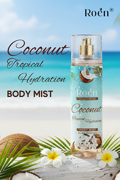 Roen Coconut Body Mist, Vücut Spreyi, Kalıcı ve Etkili Body Mist 200 ml