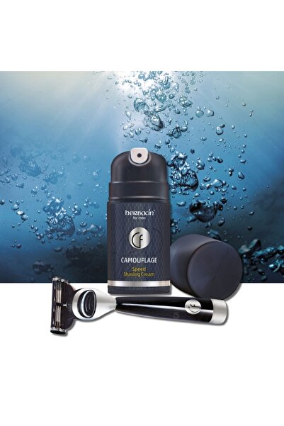 Herbacin Set Camouflage pentru barbati cu aparat de ras, Herbacin, 280 g
