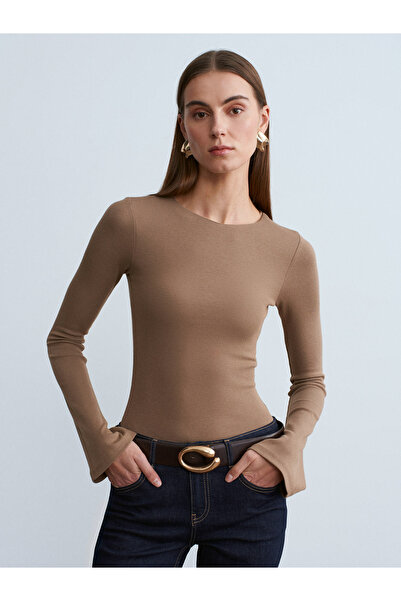 Dilvin 32284 Crew Neck Long Sleeve Top-Vizon