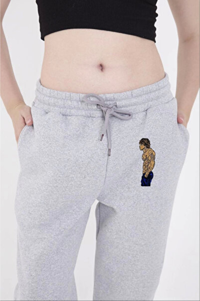 Zerenyus بنطال رياضي مرن بثلاثة خيوط - رمادي