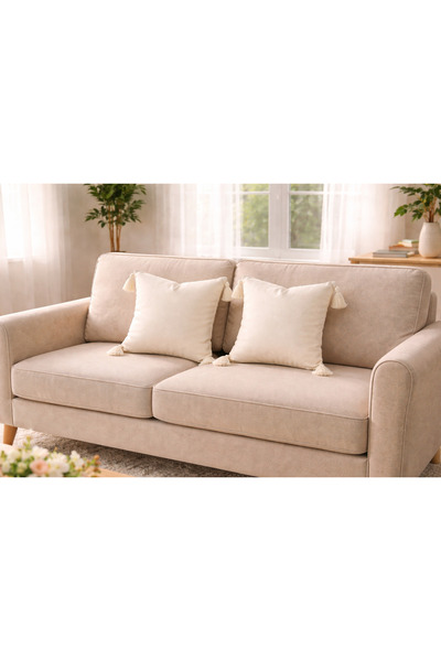 SAYMİNE Tasseled Throw Pillow Cover 2 Pack