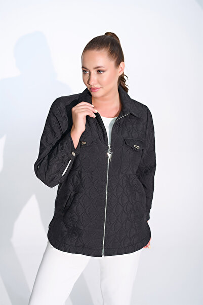 DE WHITES Plus Size Quilted Coat