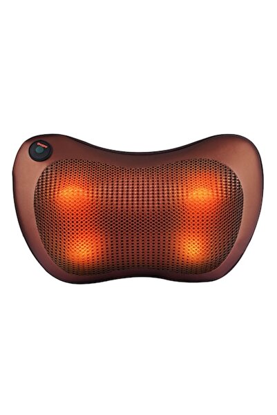 NO BRAND Pernă de masaj, Shiatsu, 24W, încălzire cu infraroșu, maro