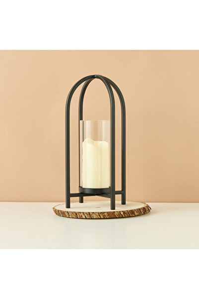 Lifestyle حامل شموع معدني على شكل فانوس - 36 سم