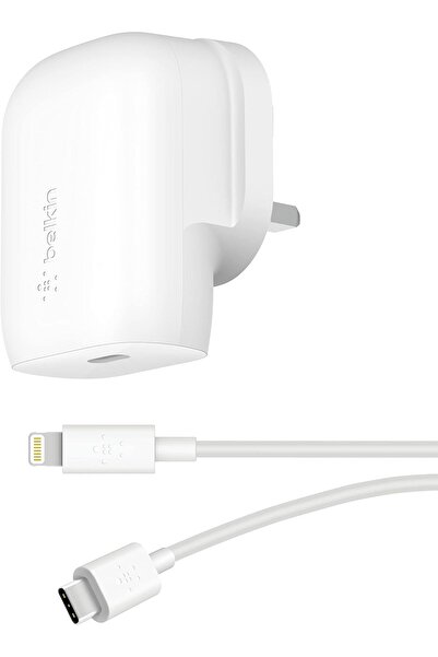 Belkin 30W USB-C Wall Charger with USB-C to Lightning Cable (PD 3.0, PPS)
