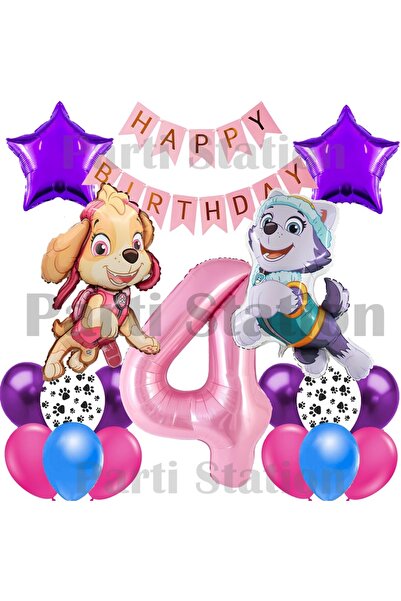 Parti Station Paw Patrol Skye and Everest Concept 4 Year Old Birthday Party B...