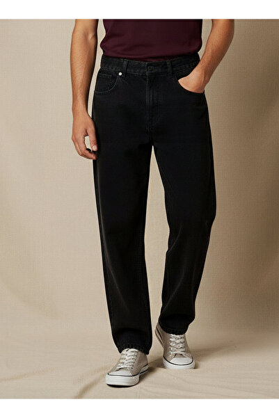 Lee Cooper بنطلون جينز رجالي واسع بقصة متوسطة الارتفاع