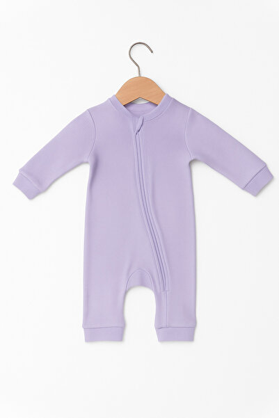 For My Baby Ribbed Jumpsuit with Zipper