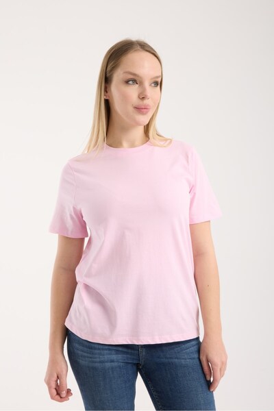 G-FOX Γυναικείο 100% βαμβακερό μπλουζάκι με στρογγυλή λαιμόκοψη και κοντό μανίκι, άνετο κανονικό κορμάκι, ελαστικό καθημερινό μπλουζάκι 6010