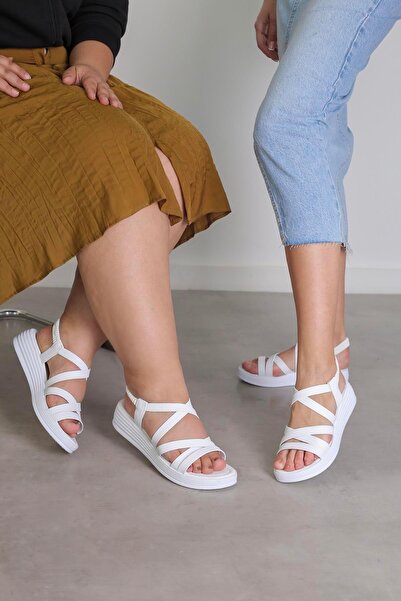 Stil Durağı Sp316 model 3 cm sole sandal white