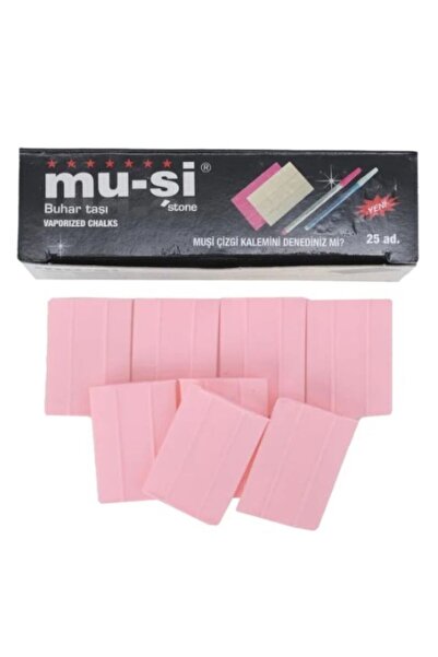 MUSİ MU-Şİ BUHAR İLE UÇAN KUMAŞ SABUN ÇİZGİ TAŞI 1 KUTU 25 ADET (PEMBE RENK)