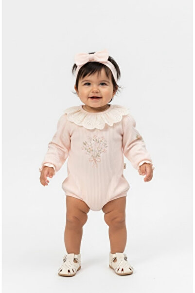 Cherub Baby فستان رومبير بياقة على شكل زهرة من الفستو