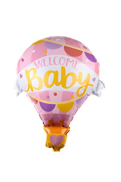 BEST PARTİ Welcome Baby Written Pink Foil Balloon