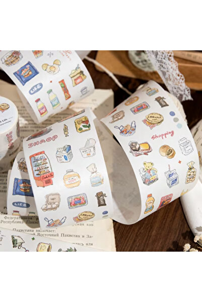 Kolbi Craft 45 Adet Mini Alışveriş Market Washi Sticker Scrapbook Bullet Jour...