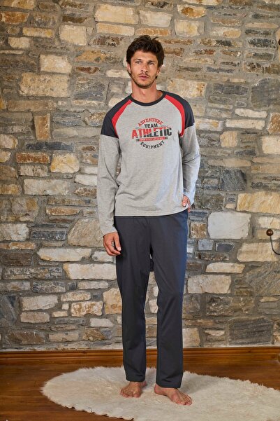 Cossy By Aqua Печатен комплект мъжки пижами с дълъг ръкав CossybyAqua 26171-XL