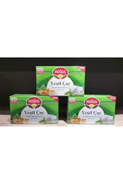 Doğuş Çay DOĞUŞ YEŞİL ÇAY DEMLİK SÜZEN POŞET ÇAY 48'Lİ - (3 ADET)