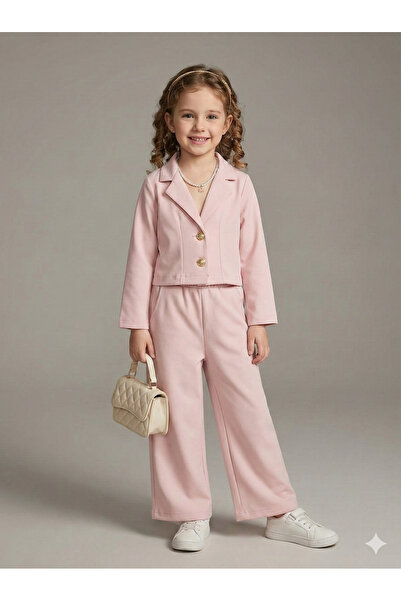 tinytrends Girl's Double Jacket Pants 2-Piece Suit